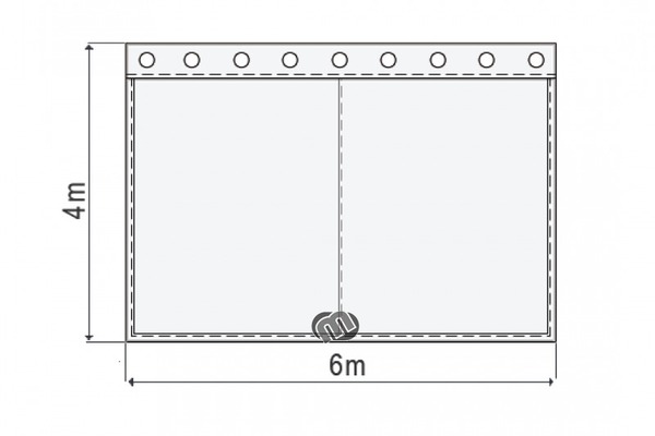 Roling Bühnenmolton konfektioniert 6m (B) x 4 m (H) (black)