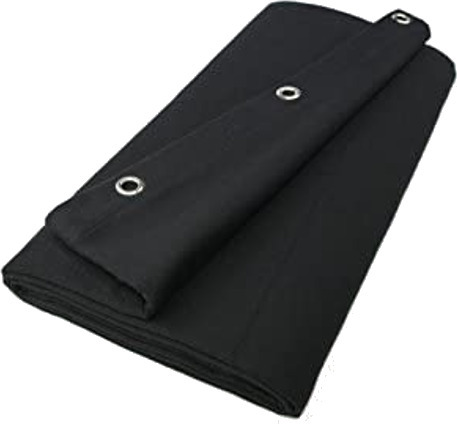Molton Curtain Absorber 1.2m (B) x 2 m (H) 300 g/m² (black)