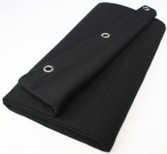 Molton Curtain Absorber 3.5m (B) x 2.4 m (H) 300 g/m² (black)