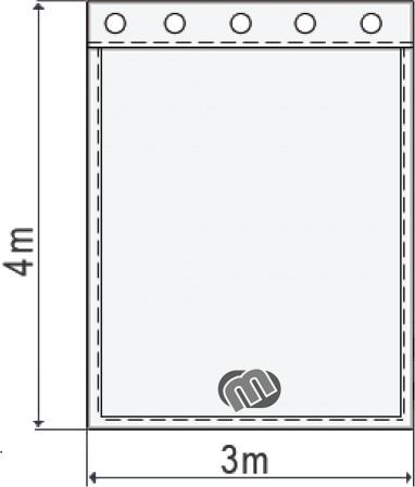 Roling Molton Curtain Absorber 3m (B) x 4m (H) 300 g/m² (anthrazit)