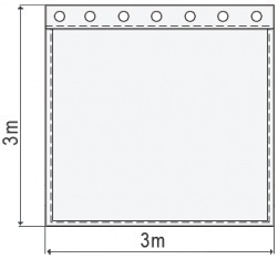 Roling Molton Curtain Absorber 3m x 3m (light grey)