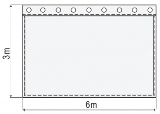 Roling Molton Curtain Absorber 6m (B) x 3 m (H) (carpet blue)