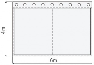 Roling Molton Curtain Absorber 6m (B) x 4 m (H) (anthrazit)