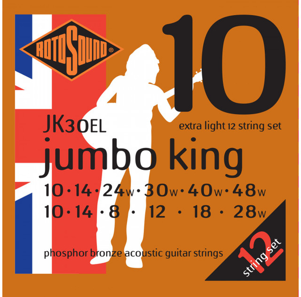 JK30EL Phosphor Bronze Extra Light (12 string set)