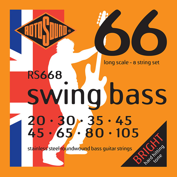 Swing Bass Stainless Steel RS668 8 String Set (20-105 - long scale)