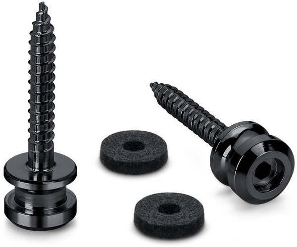 S-Locks Safety Belt (2 single belt pins, black chrome, L screw)