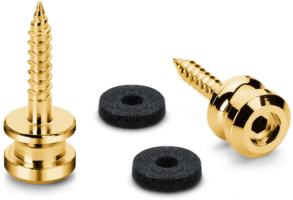 Schaller S-Locks Safety Belt (2 single belt pins, gold, M screw)