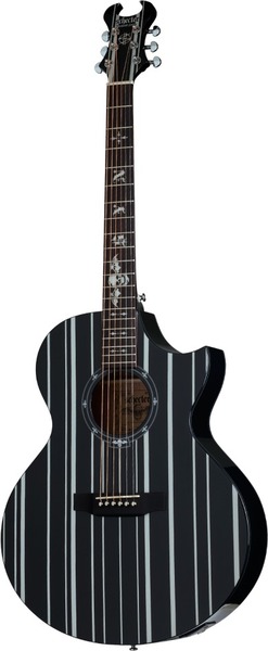 Synyster Gates Acoustic / SYN AC-GA SC (gloss black - silver pin stripes)