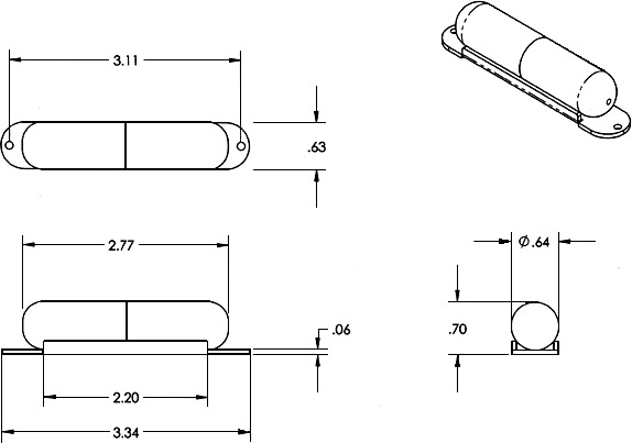 Seymour Duncan SLS-1 Neck / Lipstick Tube Neck (Chrome)