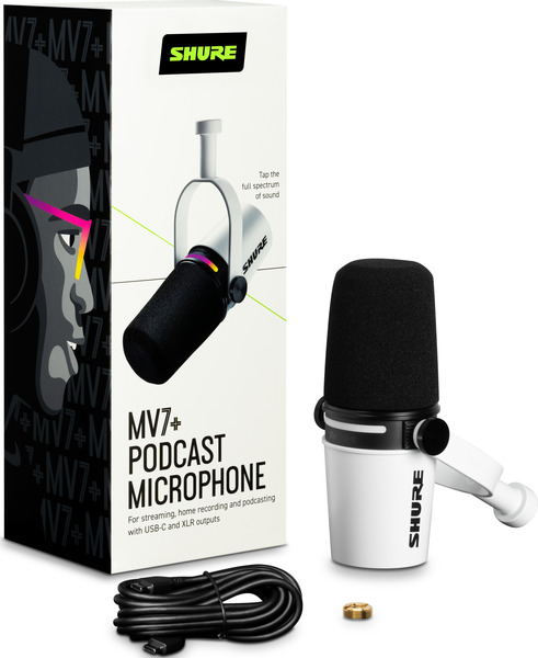 Shure MV7+ / MV7+-W (white)