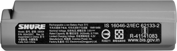 Shure SB904 Rechargeable Battery