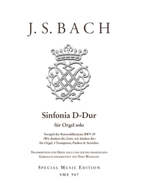 Special Music Edition Sinfonia D-Dur / Johann Sebastian Bach