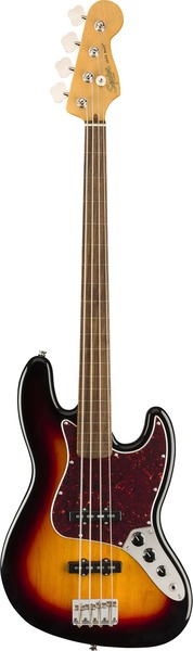 Squier Classic Vibe '60s Jazz Bass Fretless (3-Color Sunburst)
