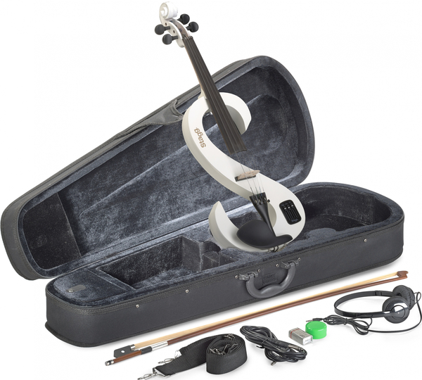 EVN 4/4 Electric Violin Set (white)
