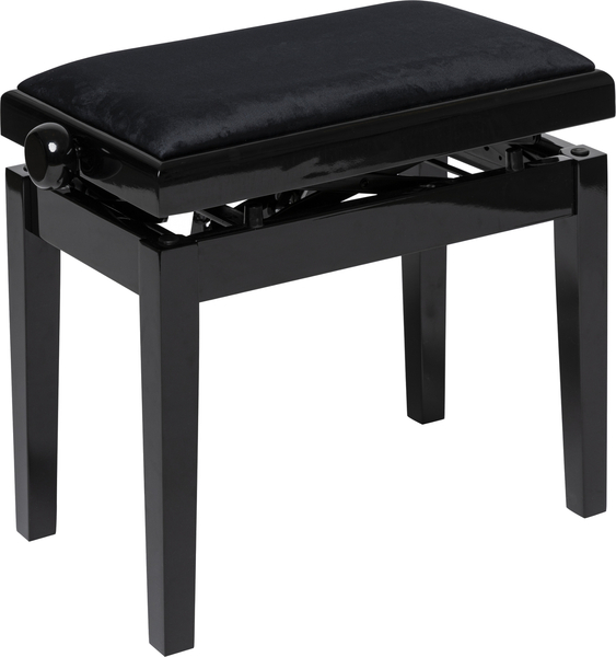 PBH 390 BKP VBK Hydraulic Piano Bench (highgloss black / black velvet)