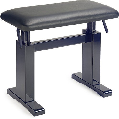 PBH 780 BKP LBK Hydraulic piano bench (black polished -  Leather)