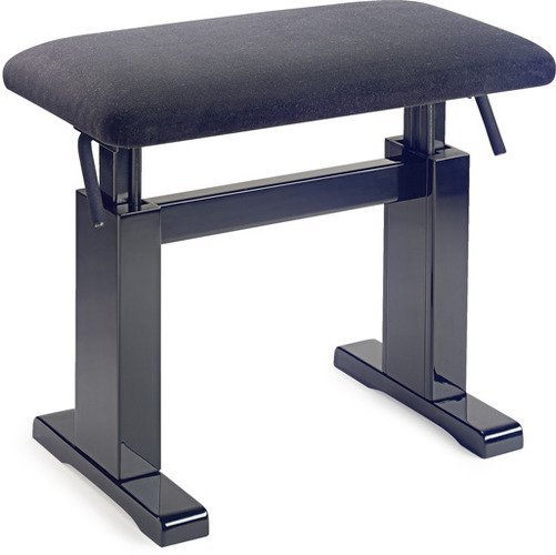 PBH 780 BKP VBK Hydraulic piano bench (black polished -  Velvet)