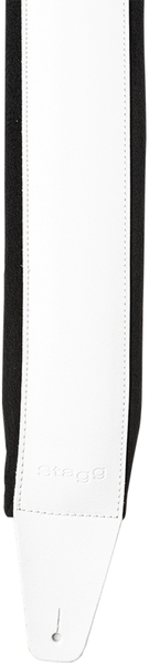 Stagg SLPL-BUCKLE Leather Buckle Strap (white)