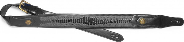 SPFL-SNK Padded Faux Aged Leather Guitar Strap (black)