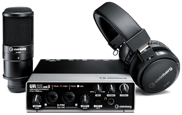 Steinberg UR22 MKII Recording Pack / Microphone, Headphones