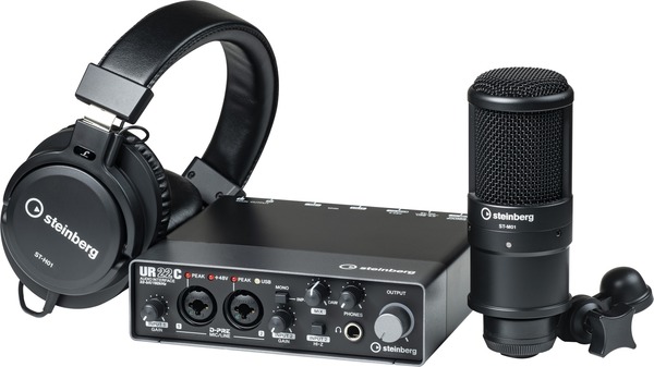 UR22C Recording Pack Audio Interface with Headphones and Microphone