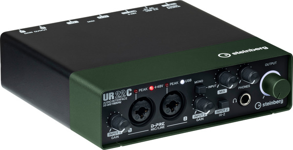 Steinberg UR22C USB 3 Audio Interface incl MIDI I/O & iPad (green)