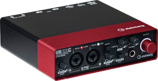 Steinberg UR22C USB 3 Audio Interface incl MIDI I/O & iPad (red)