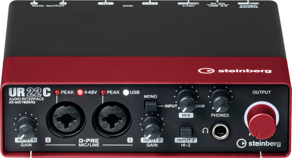 Steinberg UR22C USB 3 Audio Interface incl MIDI I/O & iPad (red)