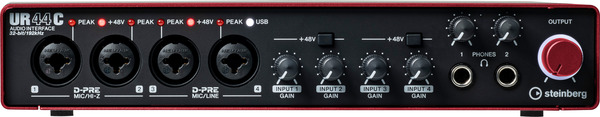 Steinberg UR44C USB 3 Audio Interface incl MIDI I/O & iPad (red)