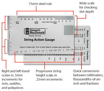 Stewmac String Action Gauge (metric)