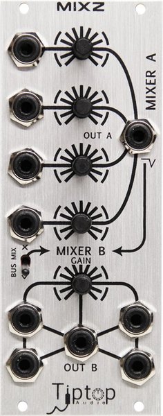 Tiptop Audio MIXZ Low-Noise Dual Mixer with Bus Mix