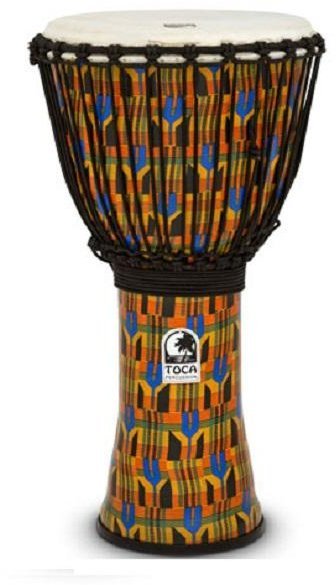 SFDJ-12"K (12" Kente Cloth Djembe)