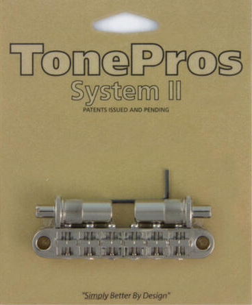 TPFA Metric Aluminum Tune-O-Matic Bridge with Bell Brass Saddles (nickel)
