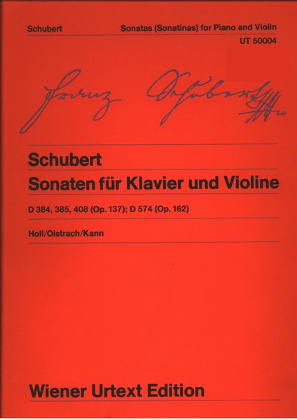 Urtext Edition Sonaten füt Klavier und Violine Schubert
