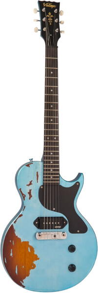 V120 (distressed gun hill blue over sunburst)