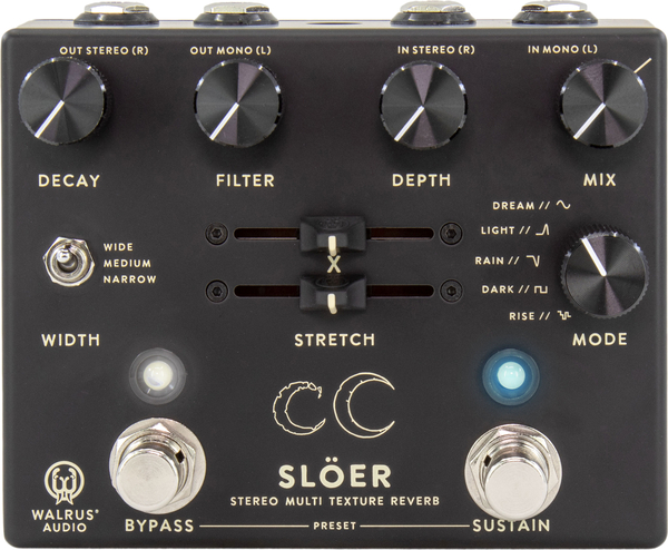 Walrus Audio Sloer Stereo Ambient Reverb FX Pedal / Slöer (black)