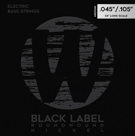 Black Label Bass String Set Nickel-Plated Steel (medium .045-.105)