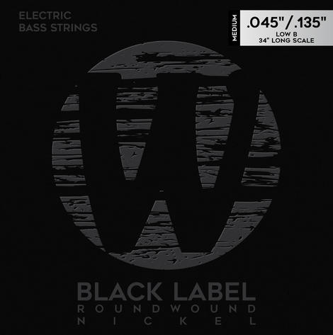 Black Label Bass String Set Nickel-Plated Steel (medium .045-.135)