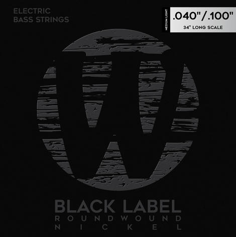 Black Label Bass String Set Nickel-Plated Steel (medium light / .040-.100)