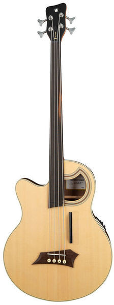 RockBass Alien Deluxe Hybrid Thinline 4 LH FL (natural transparent satin)