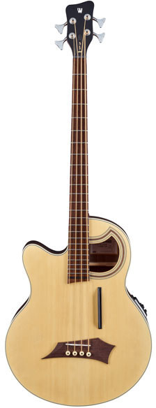 RockBass Alien Deluxe Hybrid Thinline 4-String LH (natural transparent satin)