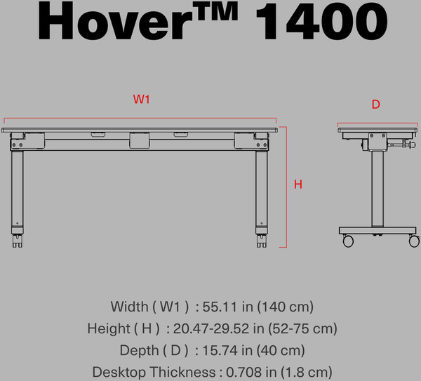 Wavebone Hover 1400 Manual Keyboard Stand (black)