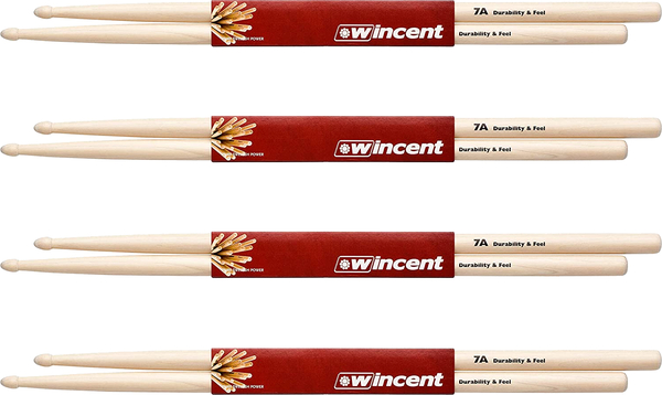 Wincent VP003 7A Drumsticks (value pack / 4x)