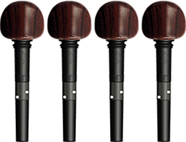 270111S-P Violin Peg Set / Finetune - Rosewood Heads (4/4 - 3/4 / 7,8mm)