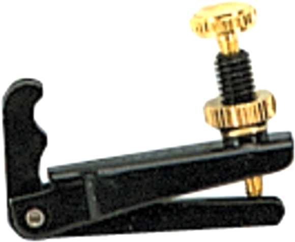 Violin Fine Tuner (black - gold /  for steel strings)