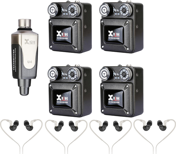 U4 Complete Quad Bundle In-Ear Monitor Wireless System