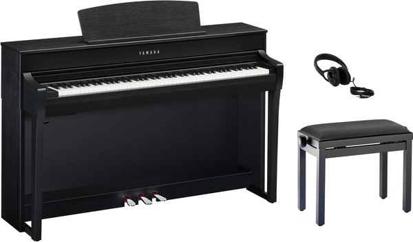 Yamaha CLP-745 Bundle (black w/bench & headphones)