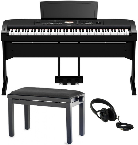 DGX-670 Bundle (black w/stand, triple pedal, bench, headphones)