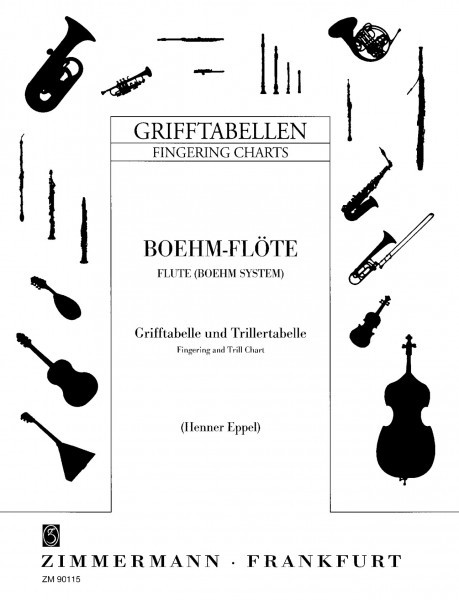 Zimmermann Grifftabelle Flöte (Böhm) mit Trillertabelle