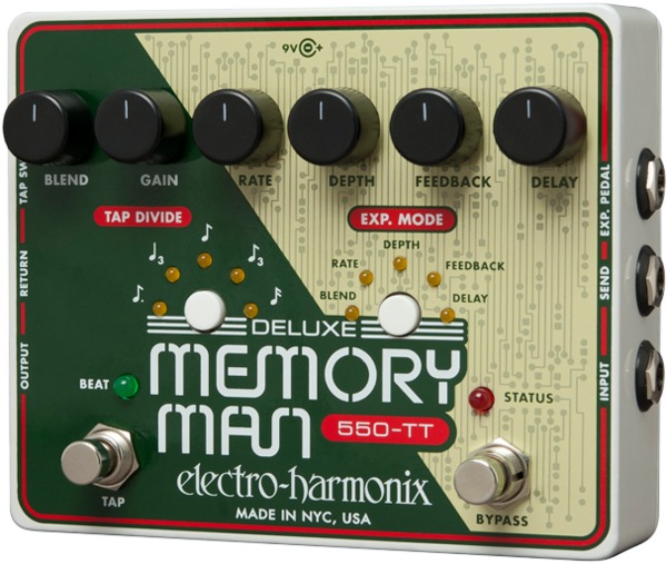 electro-harmonix Deluxe Memory Man Tap Tempo (550ms)